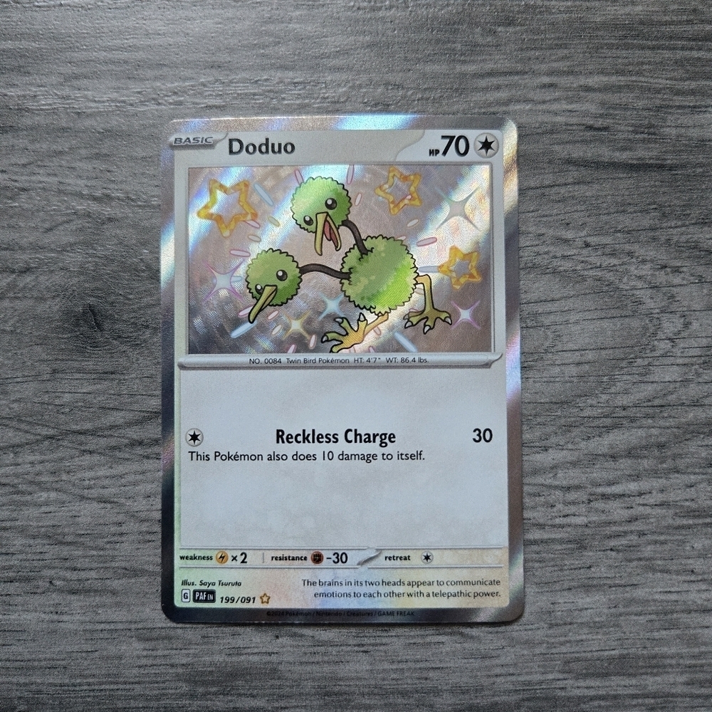Doduo #199 Pokemon Paldean Fates Holo Card
